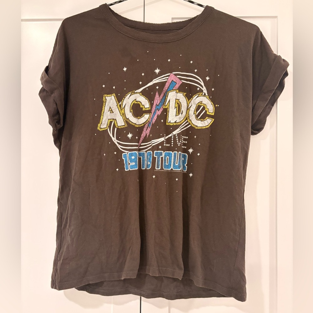 AC/DC 1979 Tour Brown Graphic Tee